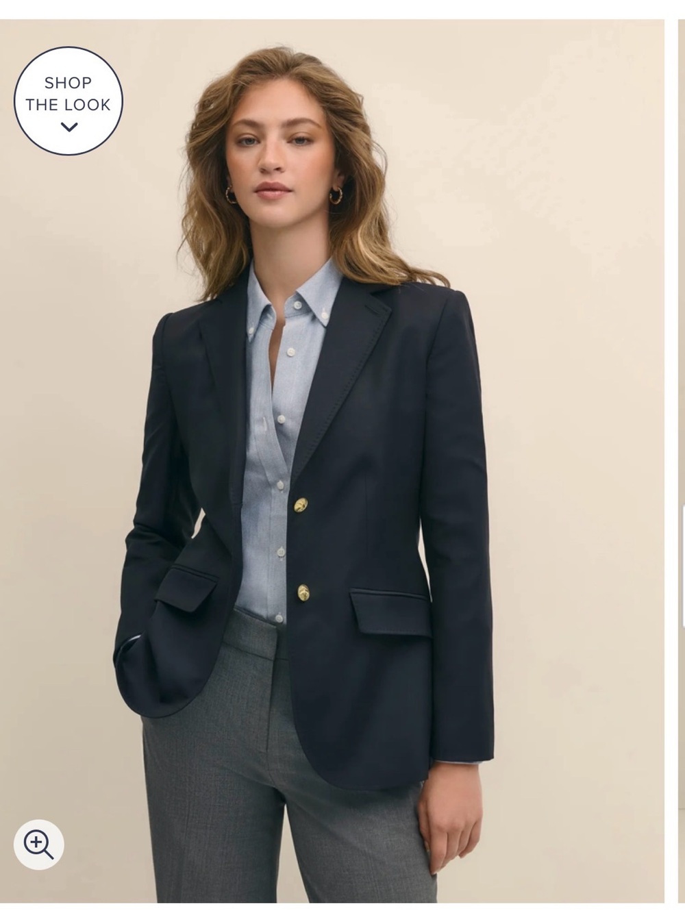 Women’s Brooks Brothers Black Wool Blazer with Gold Buttons